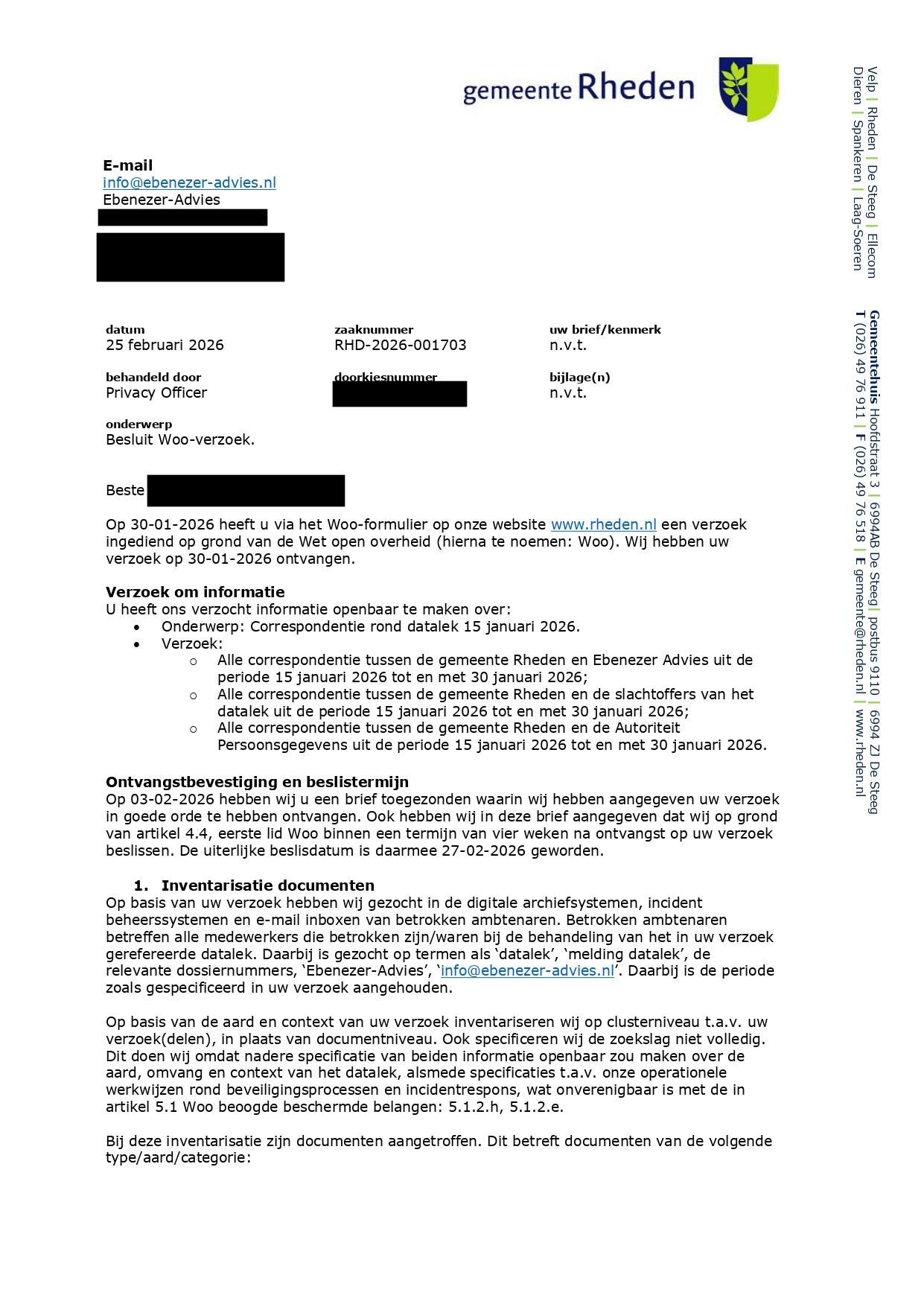 Besluit RHD-2026-001703