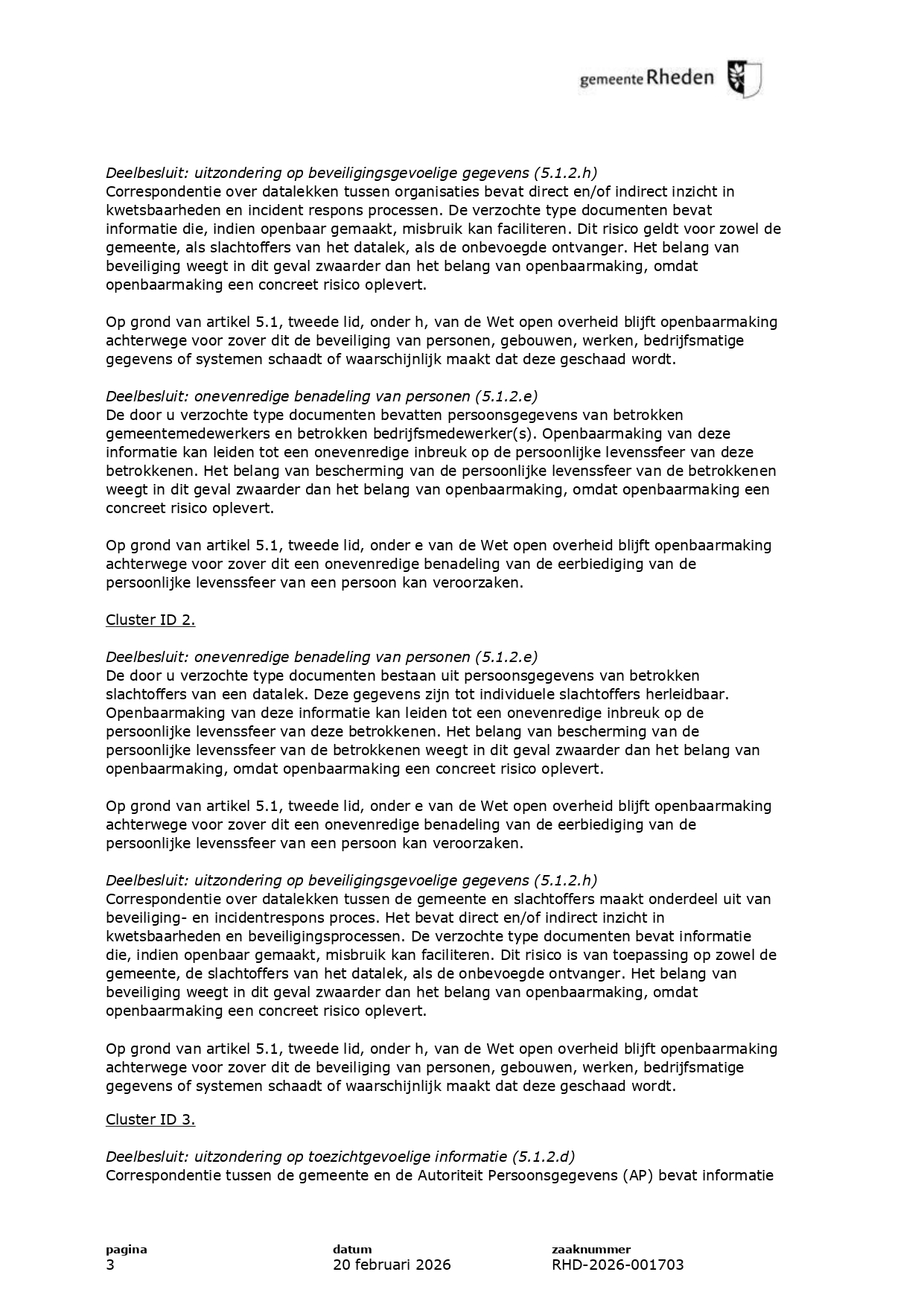 Besluit RHD-2026-001703